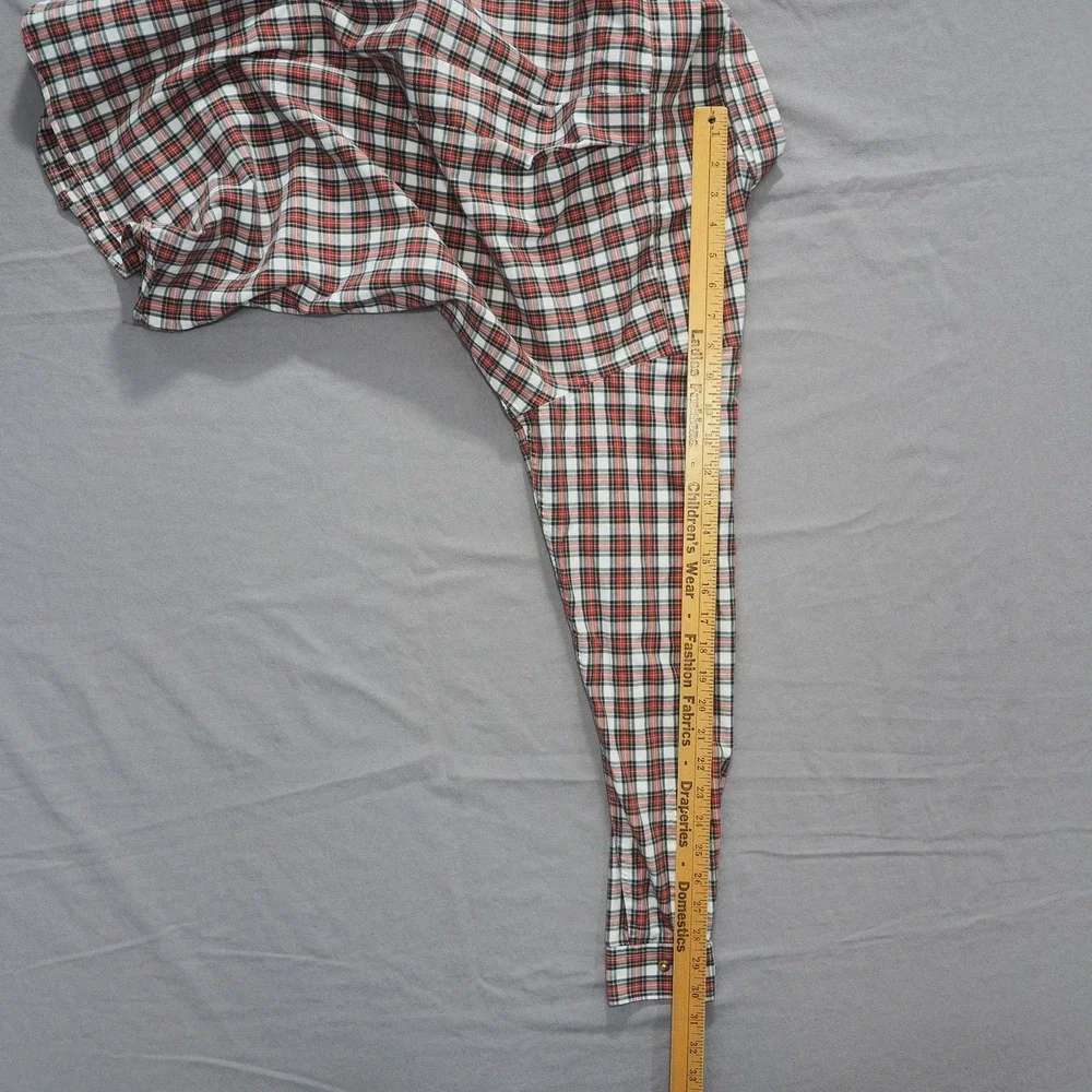 Brooks Brothers Shirt Boys Large Red White Plaid Button Down Cotton Classic Fit